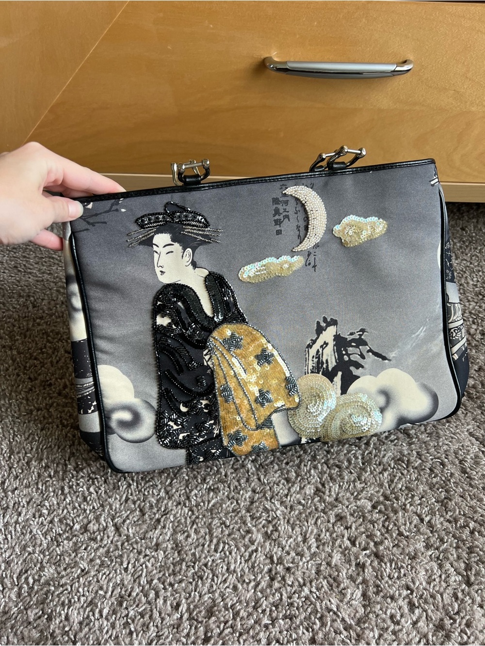Isabella Fiore Japanese style beaded bag ( rare and collectible)